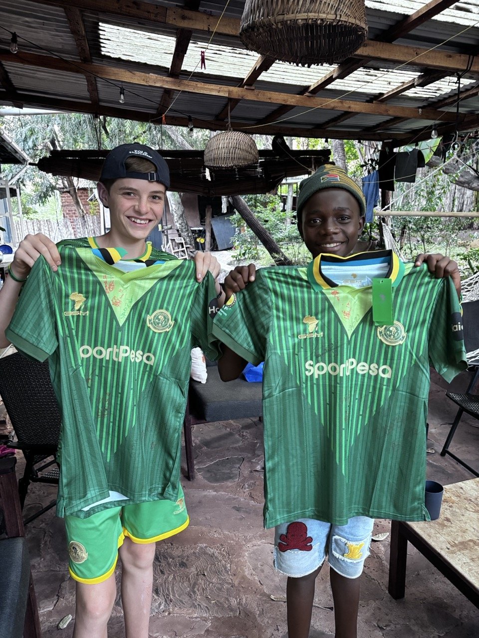 Signed jerseys by their favorite team!