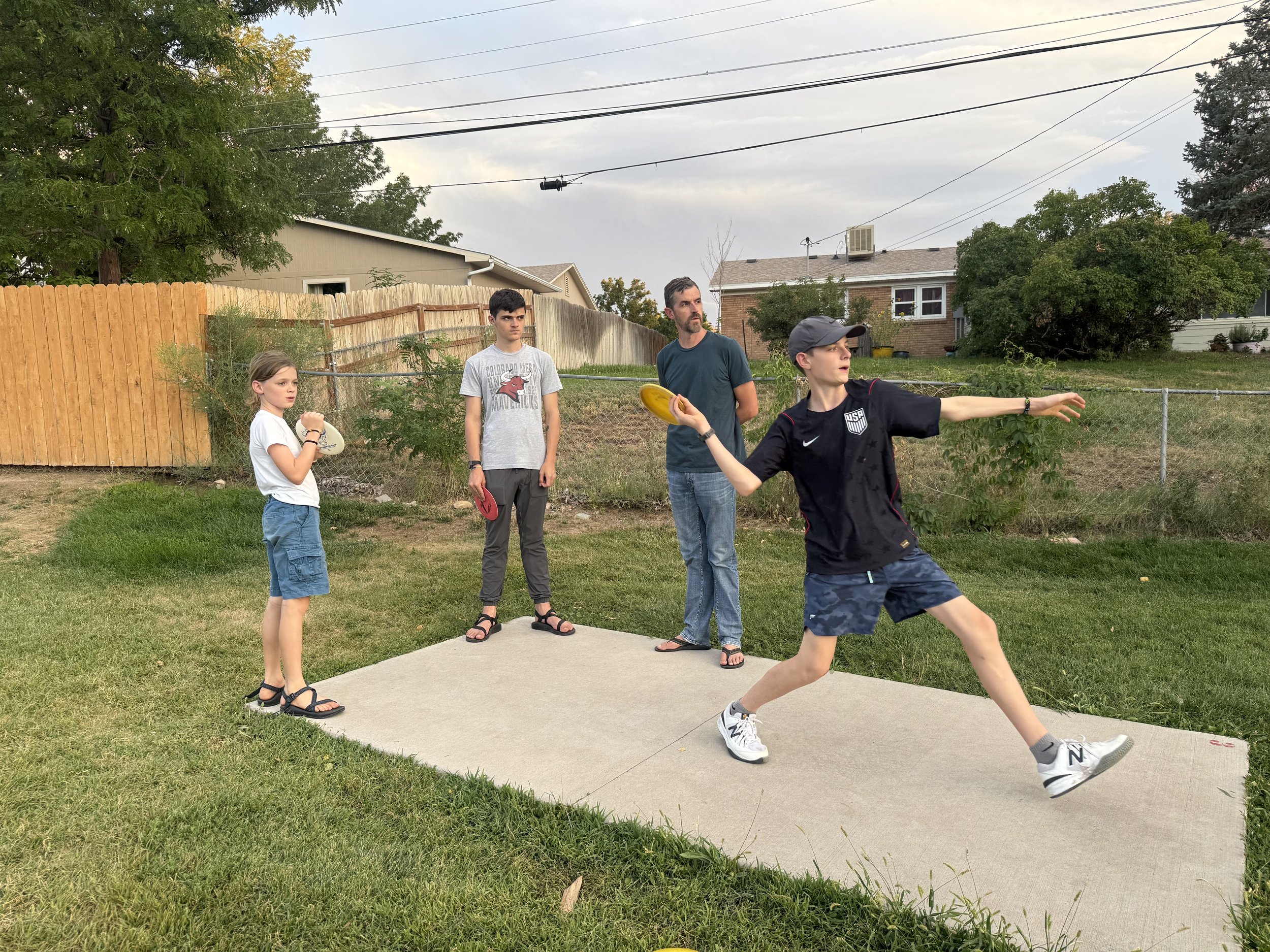 Disc golf with the boys most nights