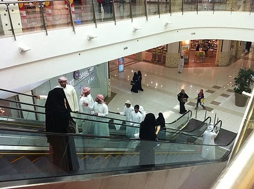 I took this photo in a mall in Al Ain, Abu Dhabi because I found it interesting that members of each gender, in general, tend to practice gender segregation in public places.