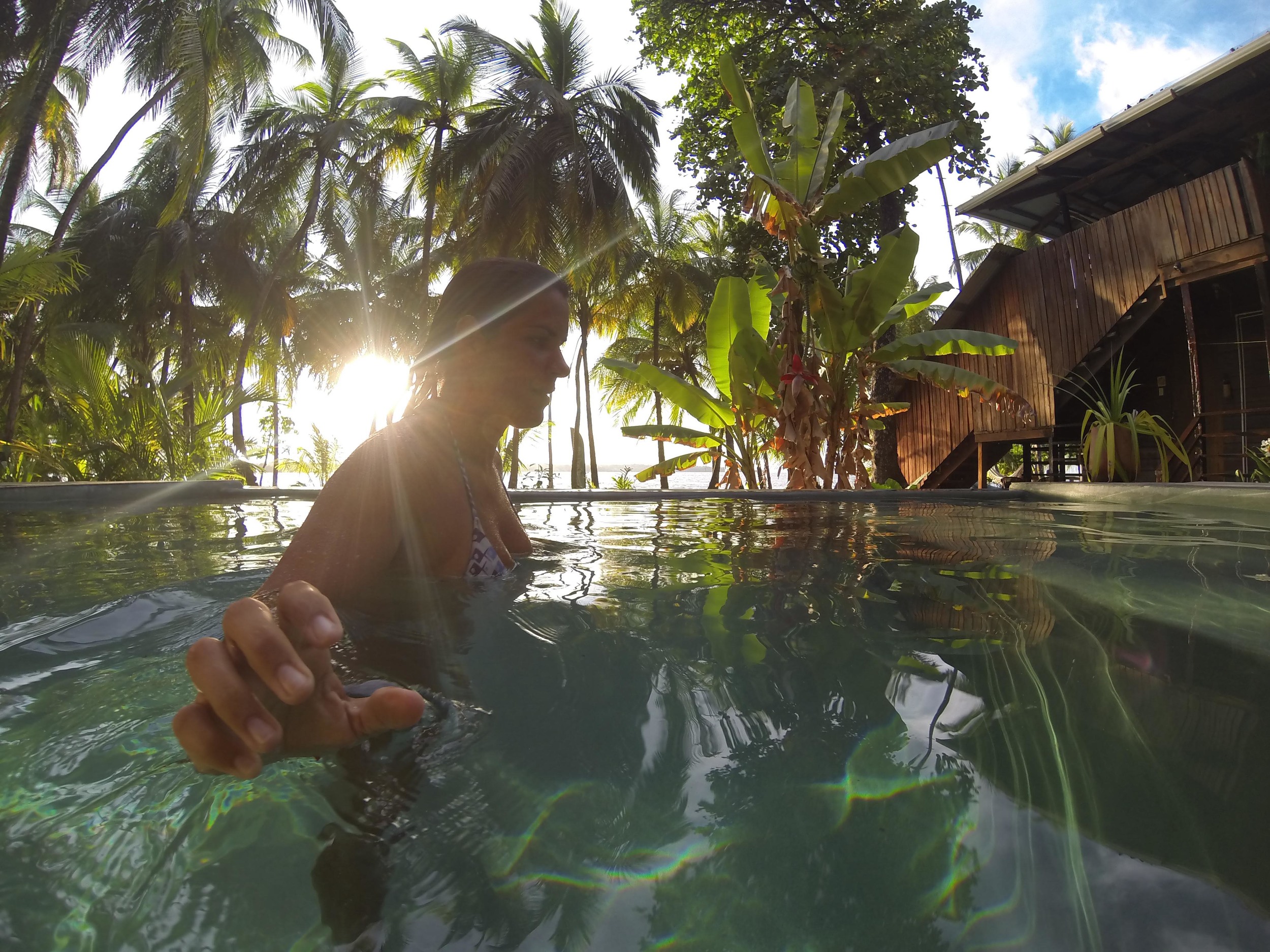 Firefly, pousada meio hotel meio eco meio lar, mas muito aconchegante! Era o que nos fazia desligar da Isla Bastimientos, não tão amigável assim.