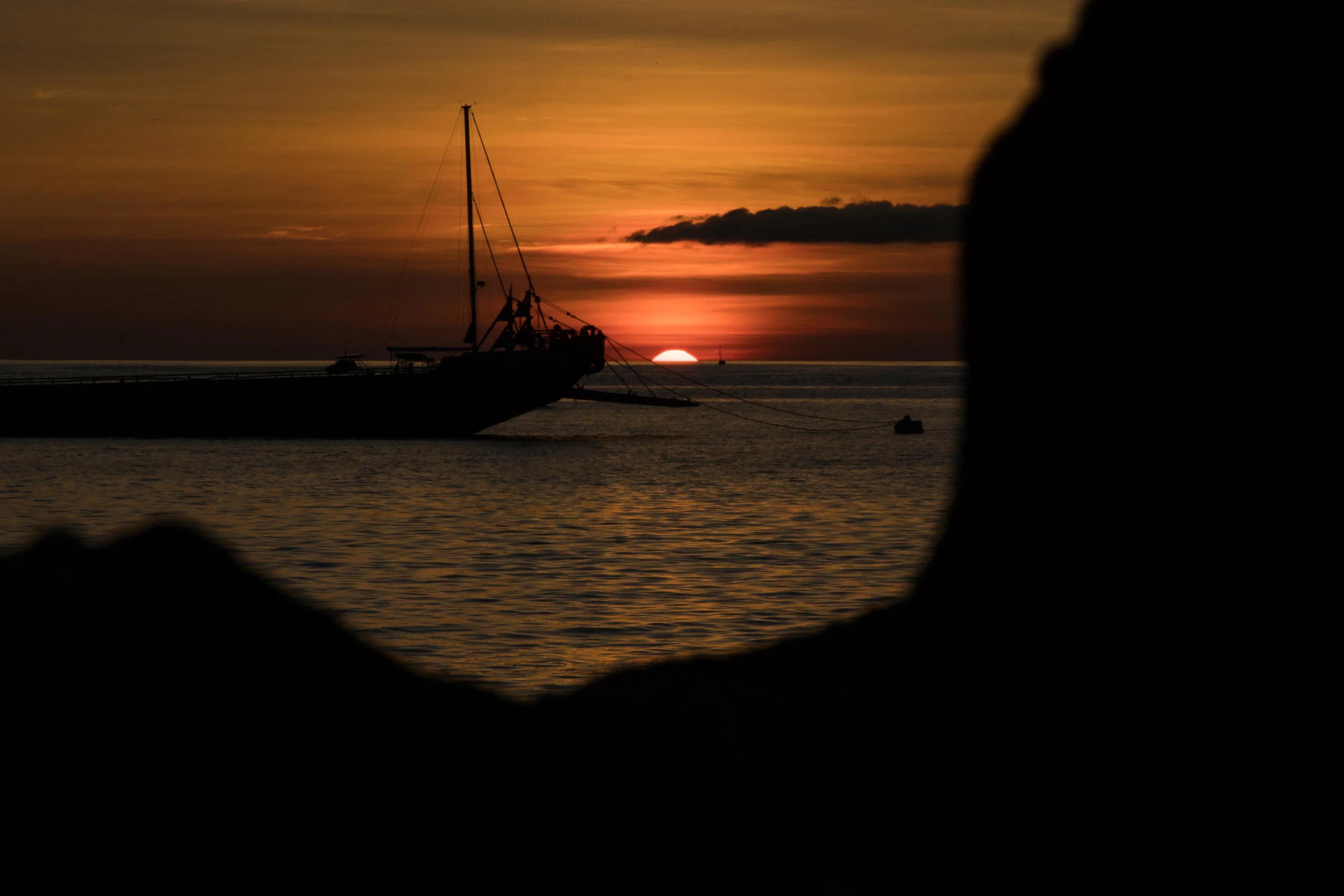  Por do sol lindo em Playa Mann! 