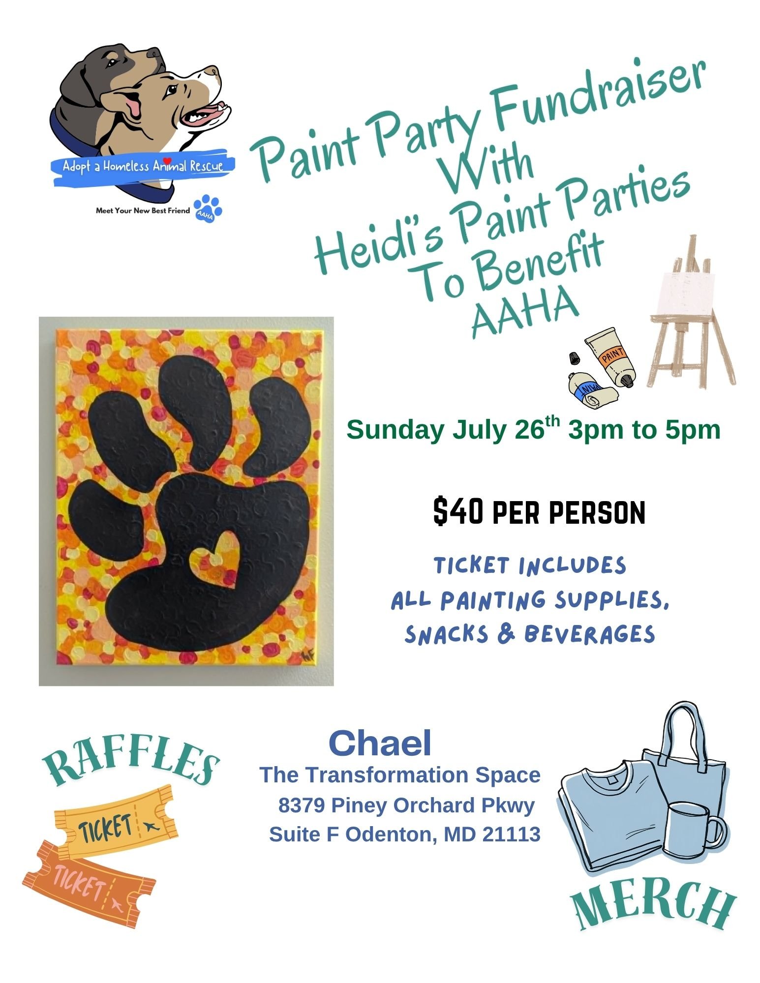 Heidi's Paint Party for the AAHA Rescue Dogs