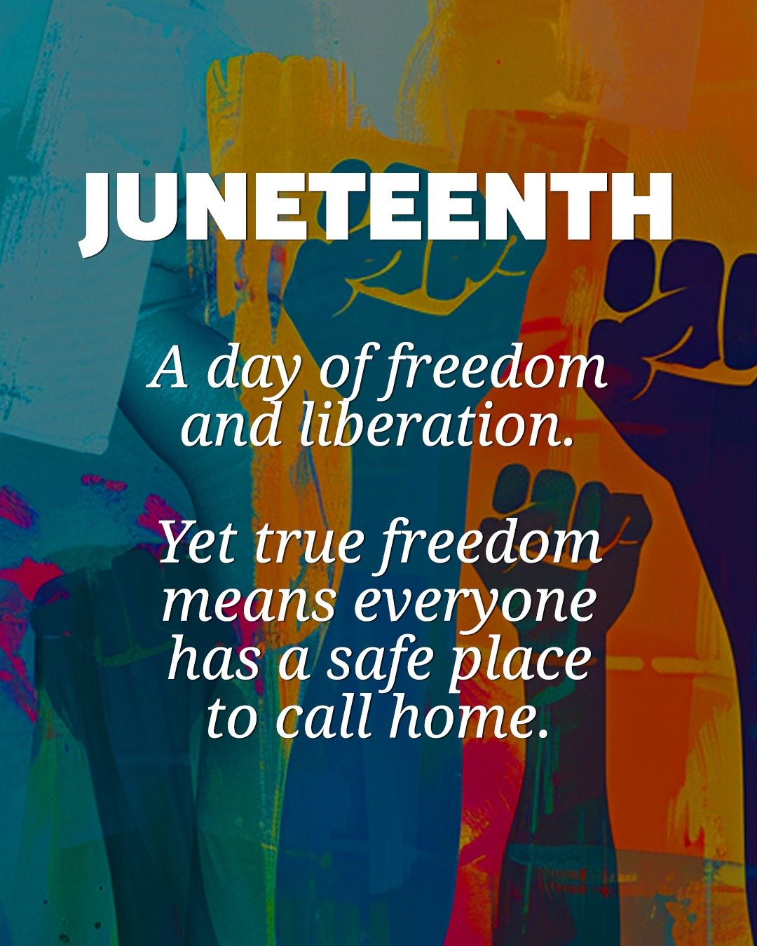 On this Juneteenth, we honor the ongoing struggle for justice and equality. True liberation means no one sleeps on the streets while others live in abundance.

Dr. King spoke of the 'beloved community' - a place where everyone has what they need to f