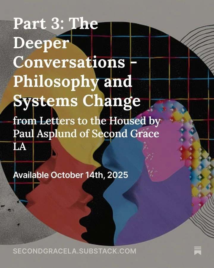 The deepest conversations happened in the margins. Not during structured sessions. Over lunch. In parking lots. In the spaces between.

That's where we asked the hard questions:

Why does capitalism function like a religion? Why has 40 years of polic
