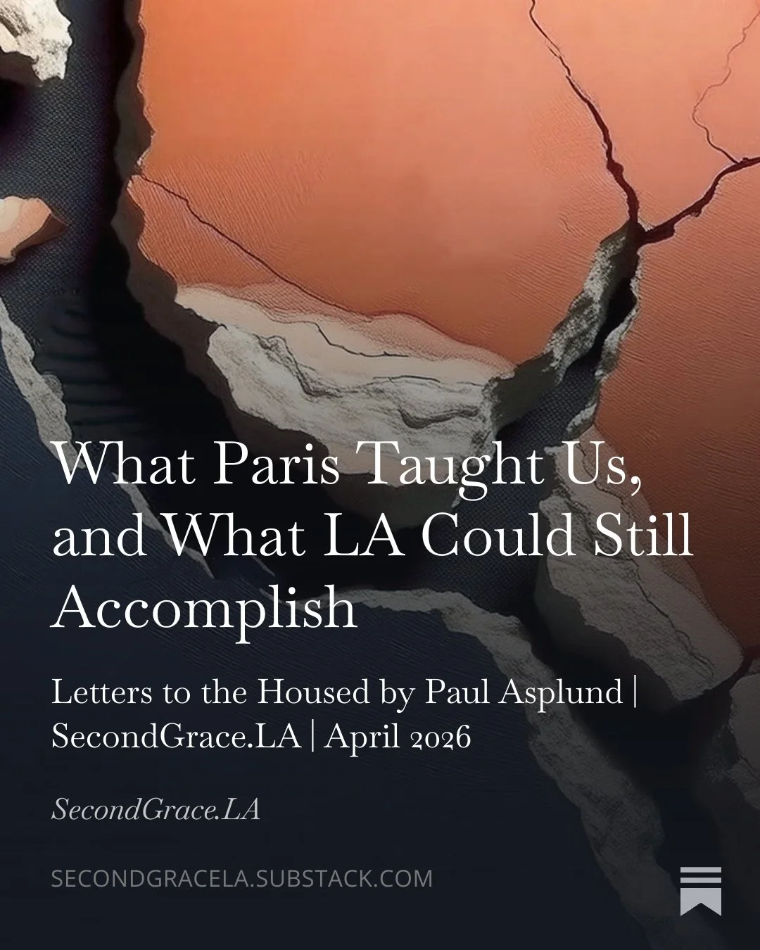 Paris displaced 19,526 people before the 2024 Olympics. Four thousand five hundred and fifty of them were children.

Zero permanent housing was created.

Los Angeles is two years away from making the same choice &mdash; or a different one.

A small p