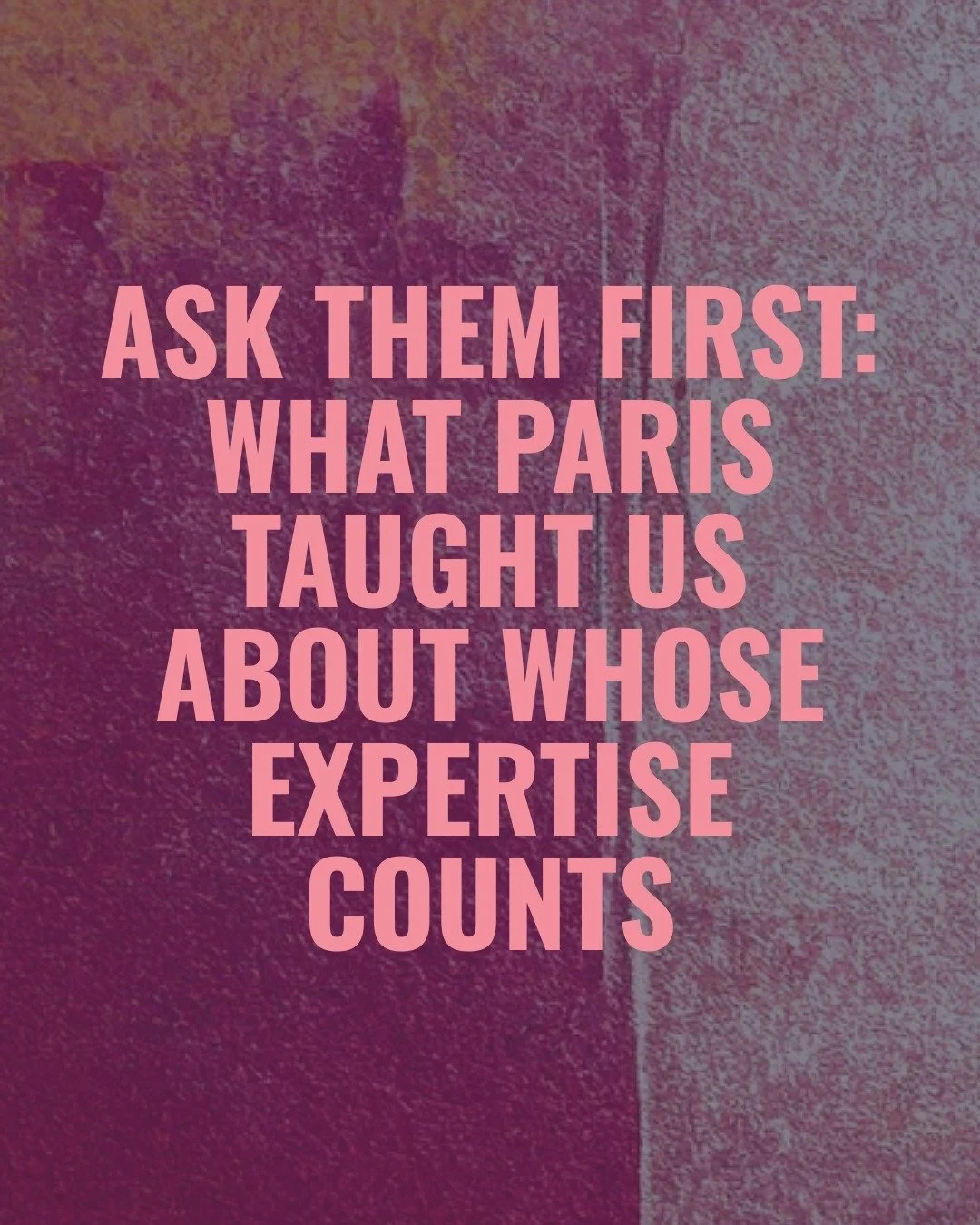 Two years. The knowledge is there. The community expertise is there. The only thing missing is the willingness to share power.

Paris showed us what happens when cities refuse. The 256 people housed through a dignified program showed us what's possib