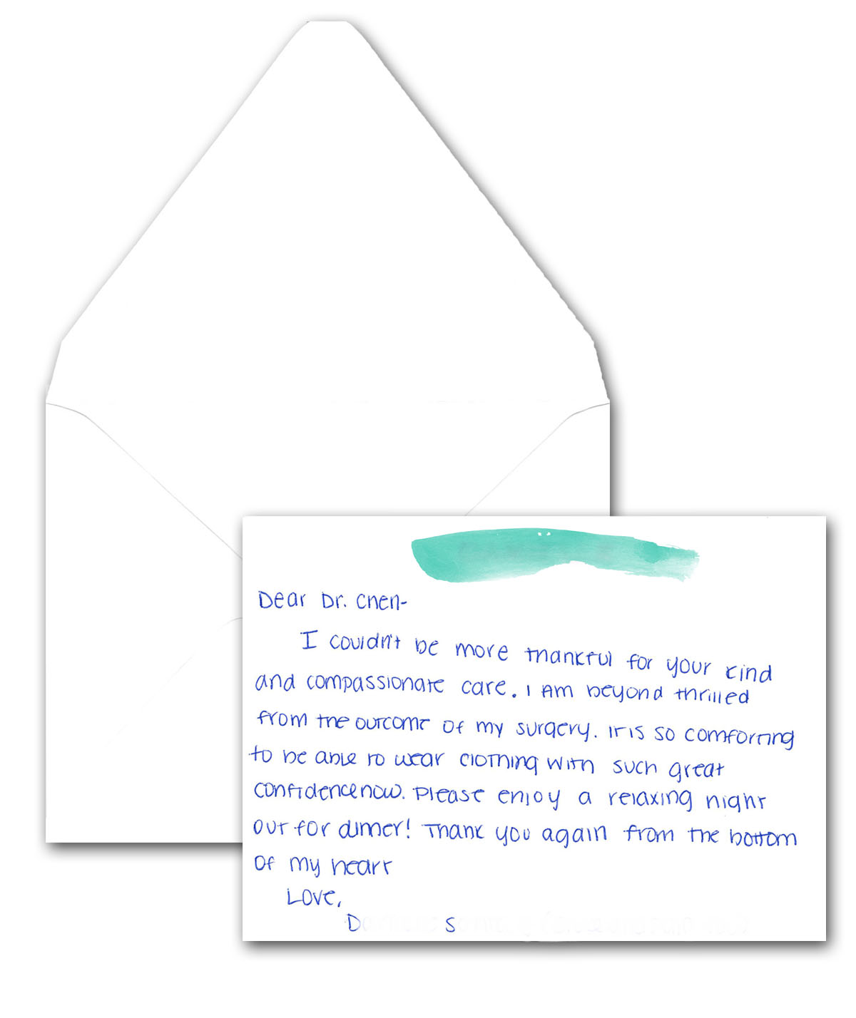 "Thank you from the bottom of my heart"