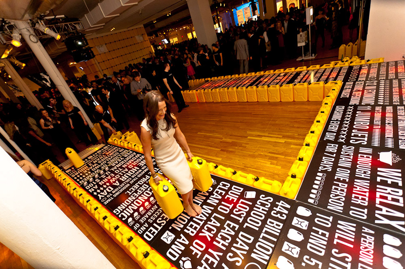 Image via sloakspi.com (Charity water / Saks Fifth Avenue)