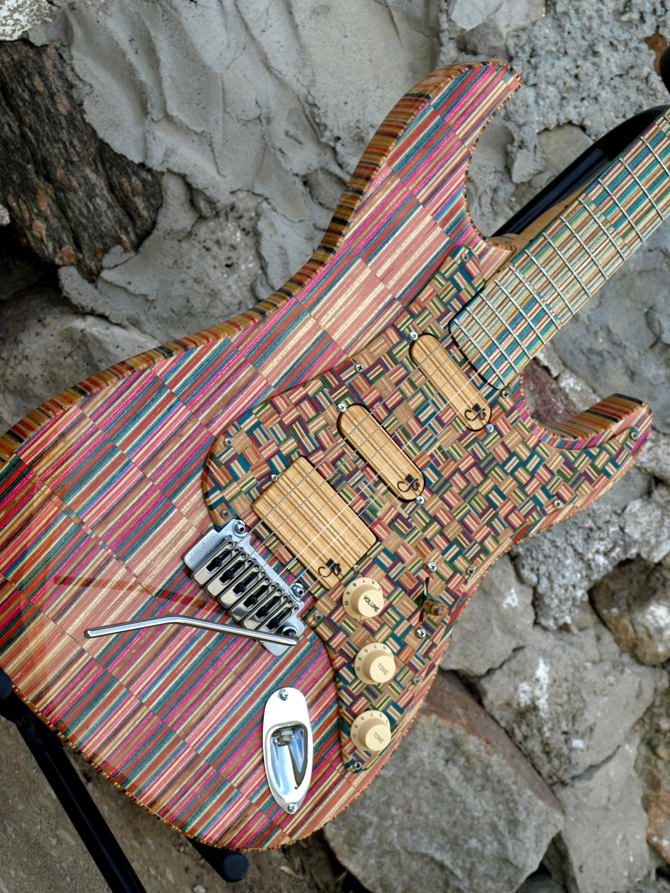 Recycled Skateboard Guitar