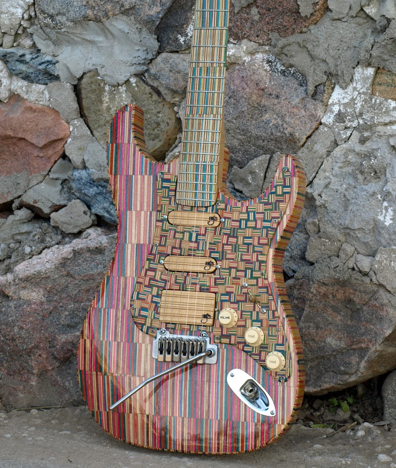 Recycled Skateboard Guitar
