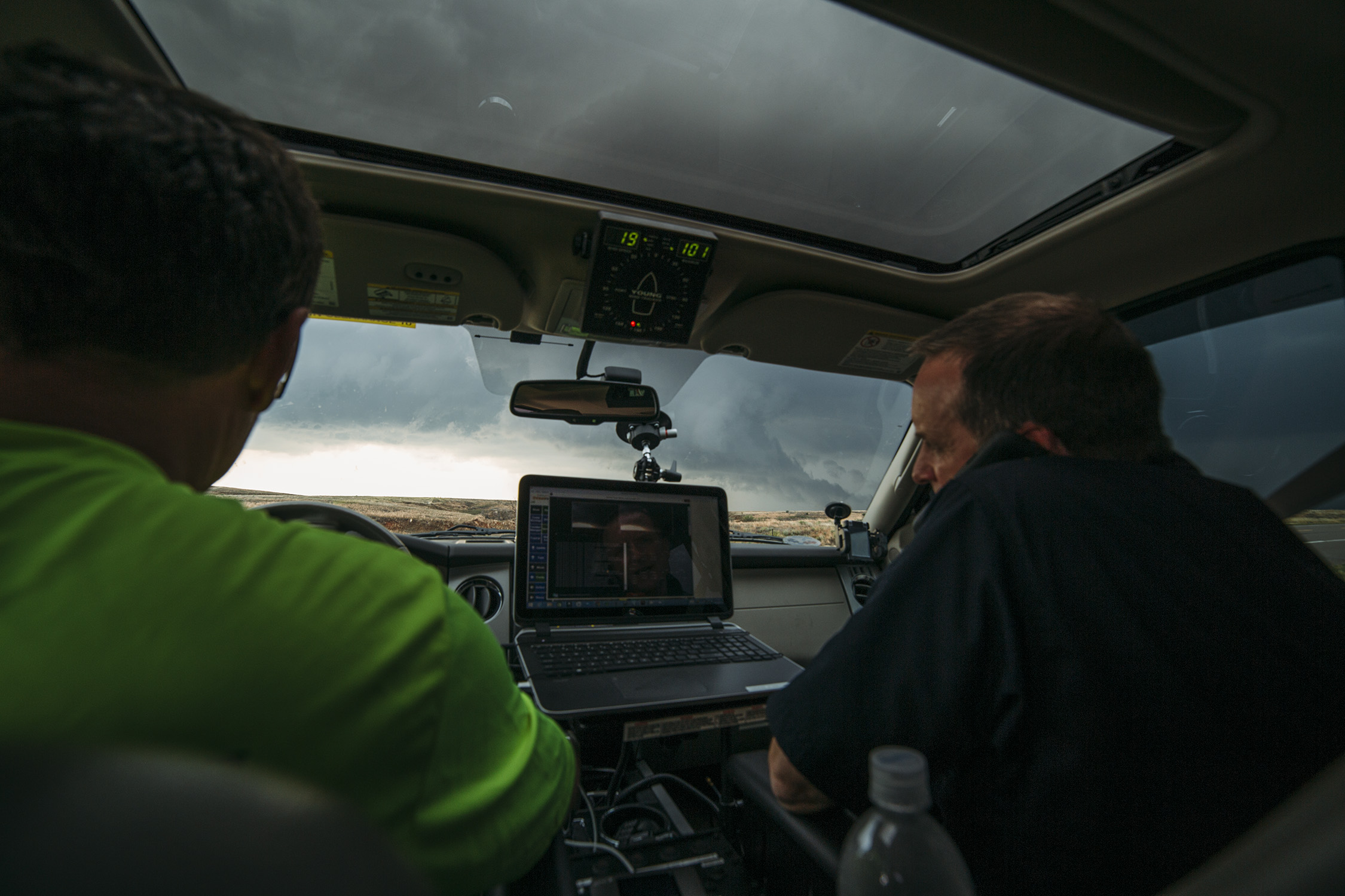 Darkening skies in south central Kansas