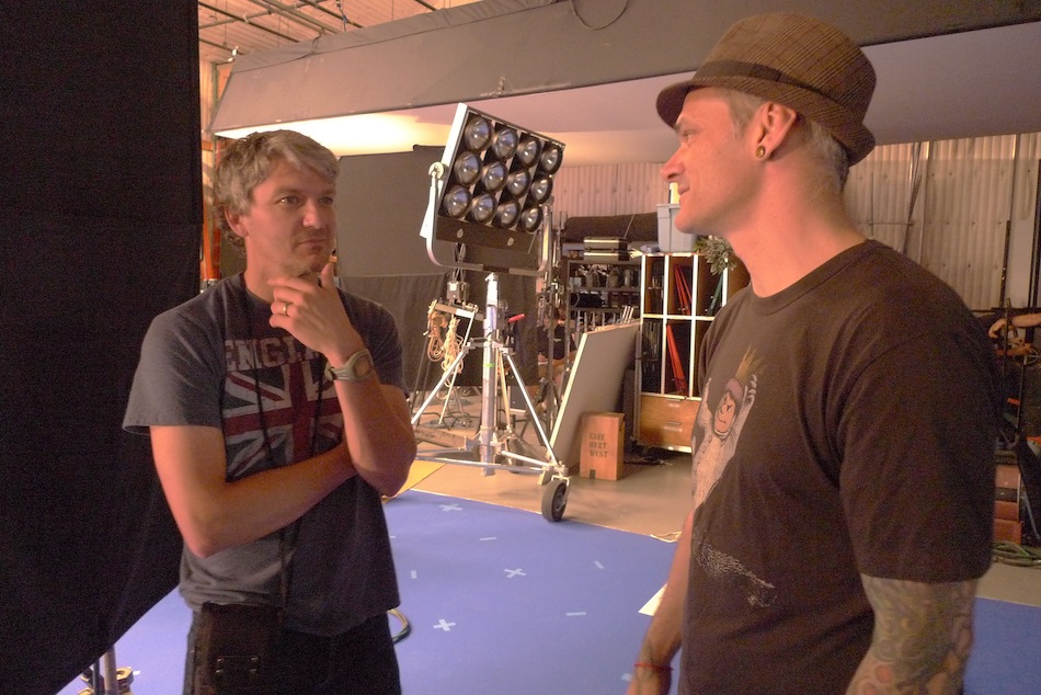 Cooper and DP Kevin Fletcher in full-on cinematic contemplation mode.