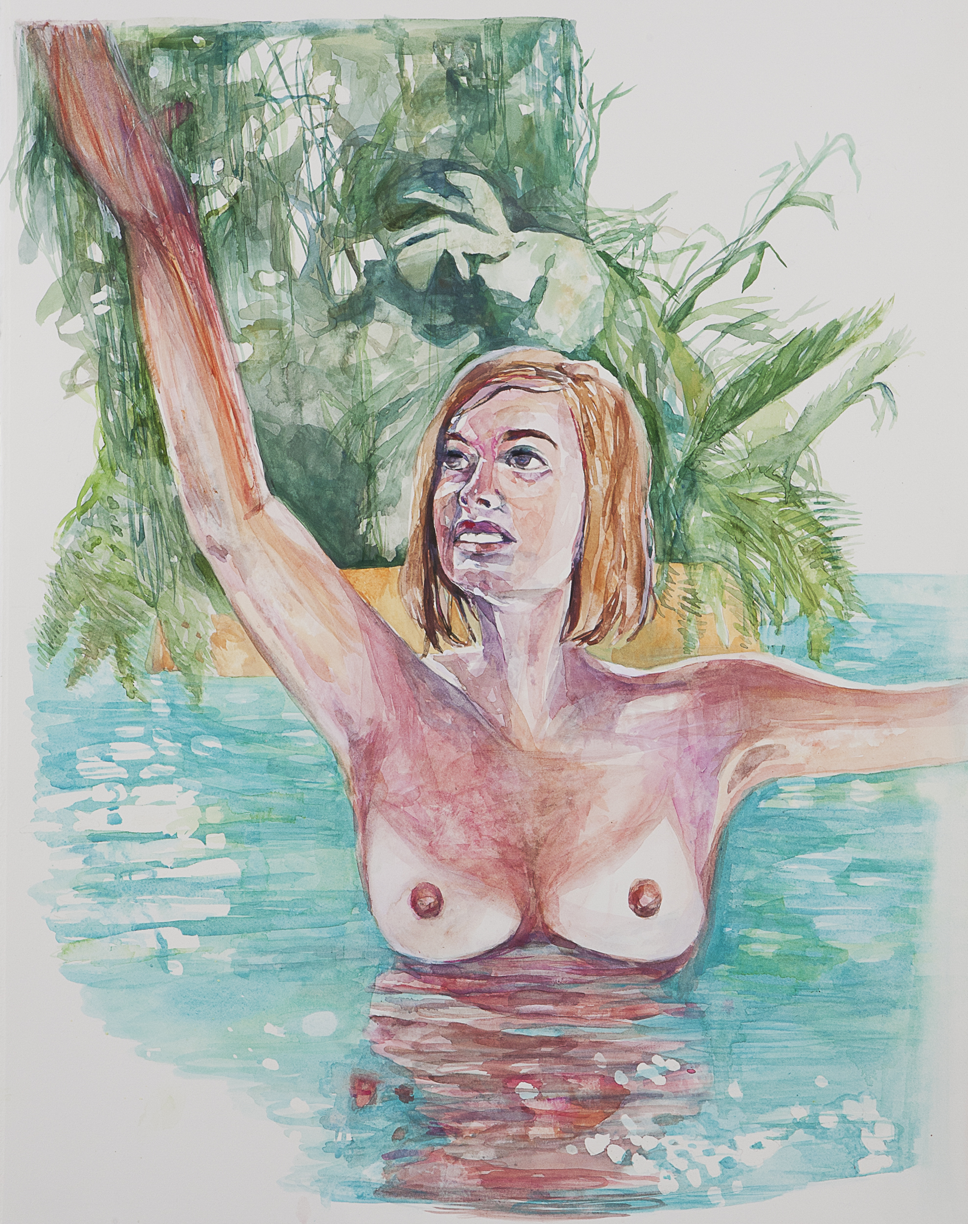 Heaven , 2011, watercolor on paper, 30 x 22 inches, Collection of Robin Bernat