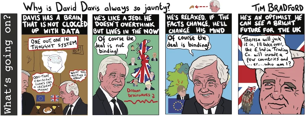 Why is David Davis always so jaunty? 12/12/17