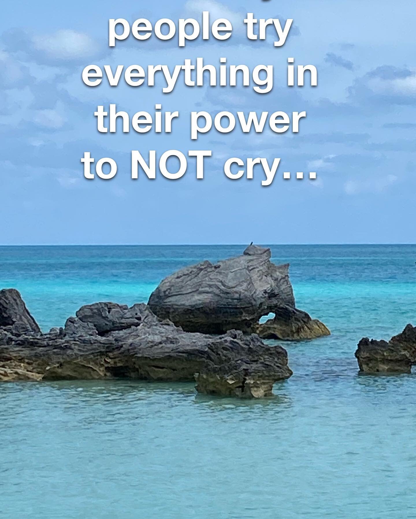 So many people try not to cry, even in session with a therapist.  Part of my job is to help create safety in the room so that my clients can feel ok with crying. 

I often tell my trauma clients that it is ok to cry and even beneficial to cry.  I als