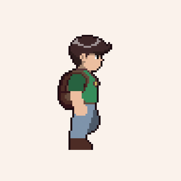Working color version of 8 frame walk cycle. 