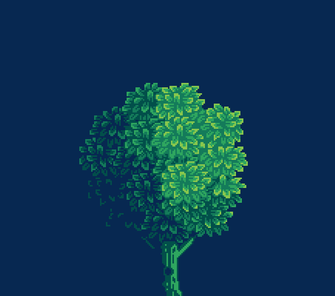 OC] 32x32 Trees Practice : PixelArt