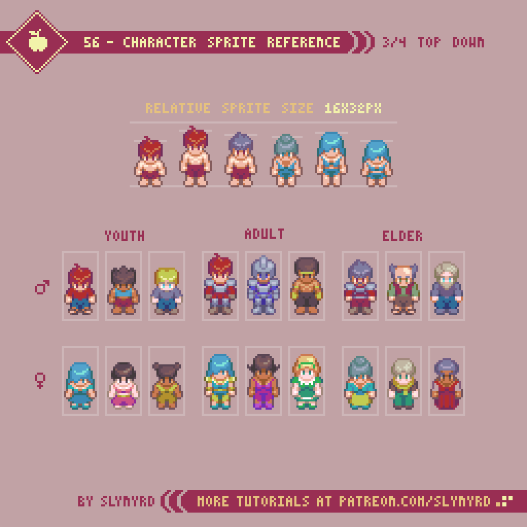 32x32 RPG Character Sprites