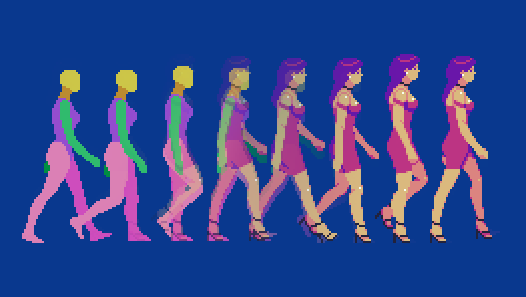 Pixelblog - 50 - Human Walk Cycle