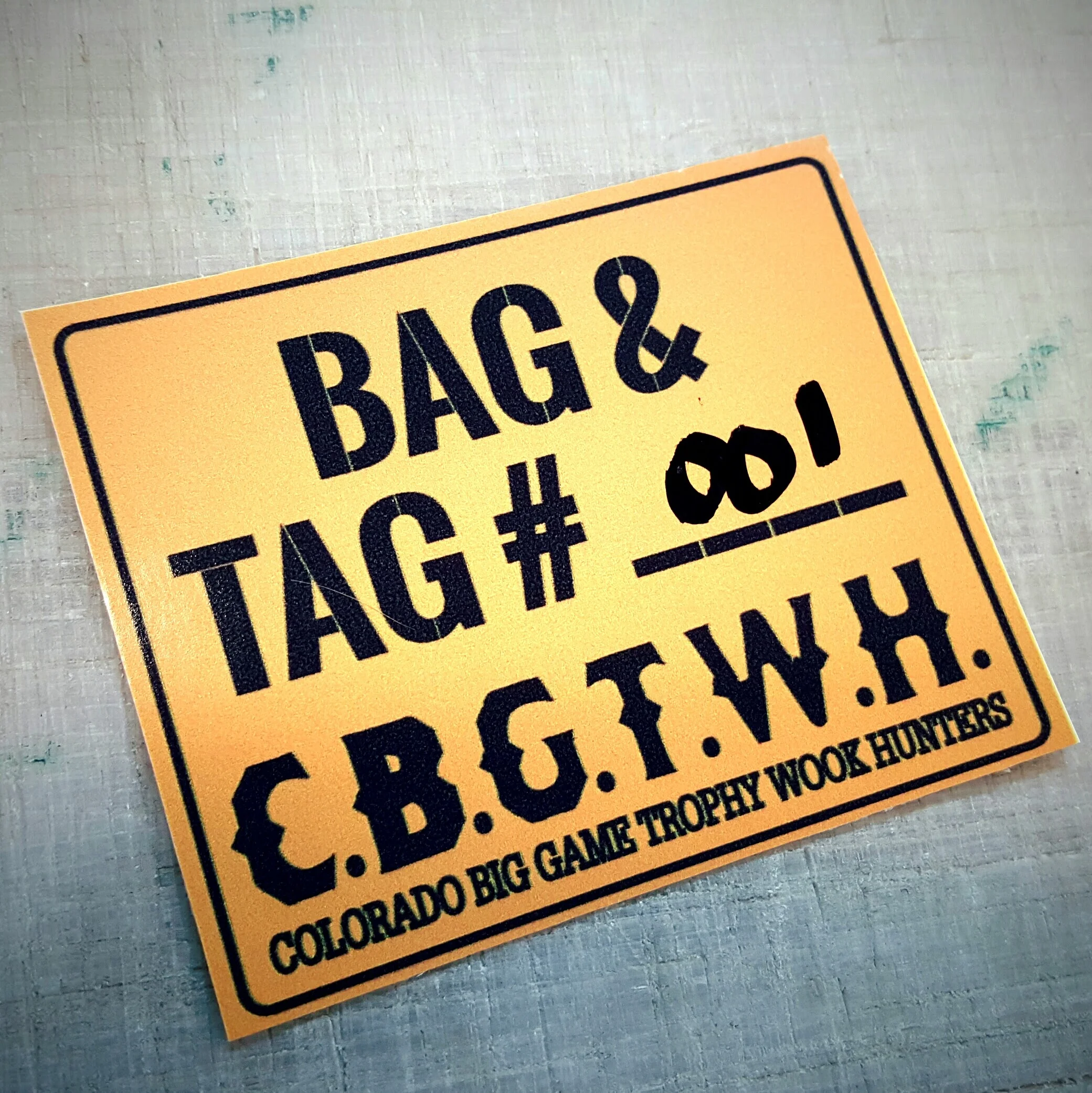 Official CBGTWH "Tag & Bag" 10pk