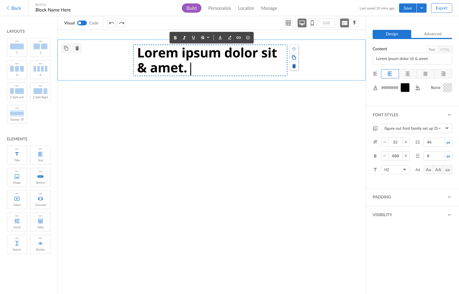 Future version of block builder using visual drag-and-drop UI