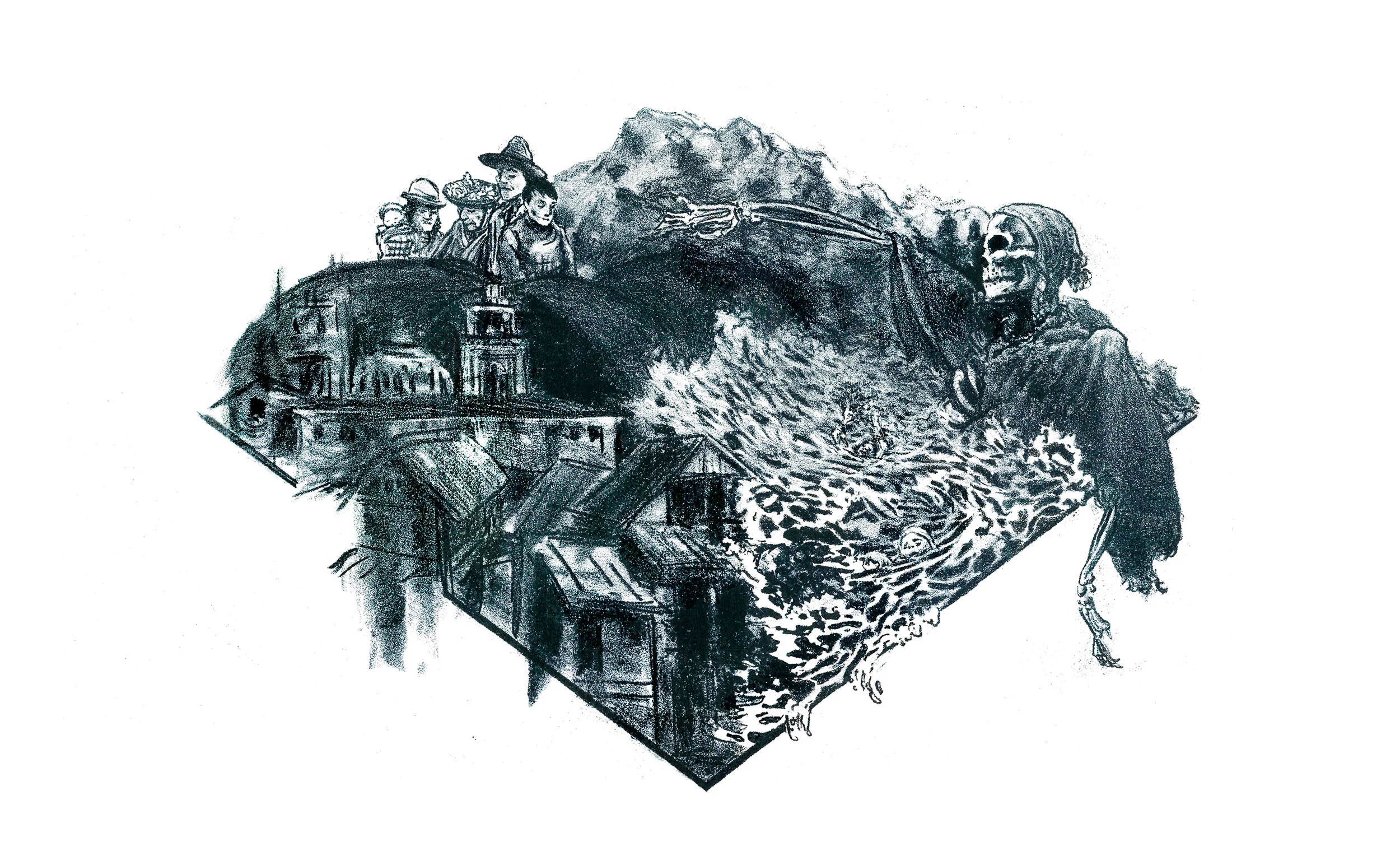 Huaraz, 1941 (Lithograph)