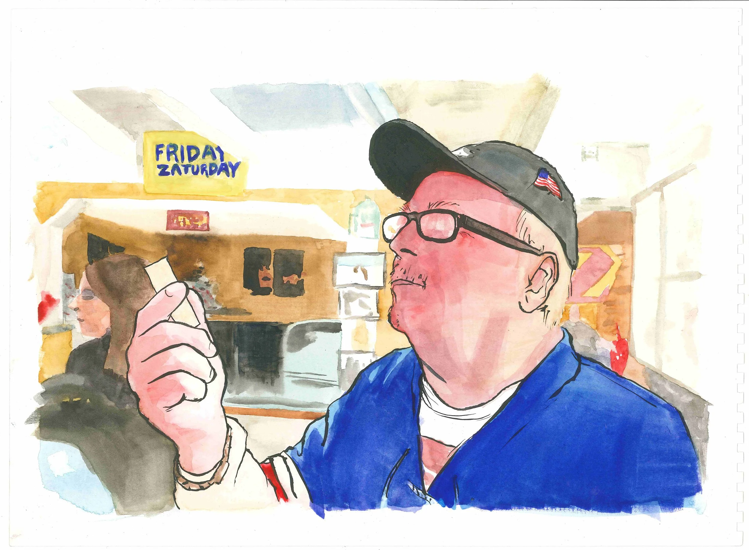 Lotto Ticket (watercolor, ink)
