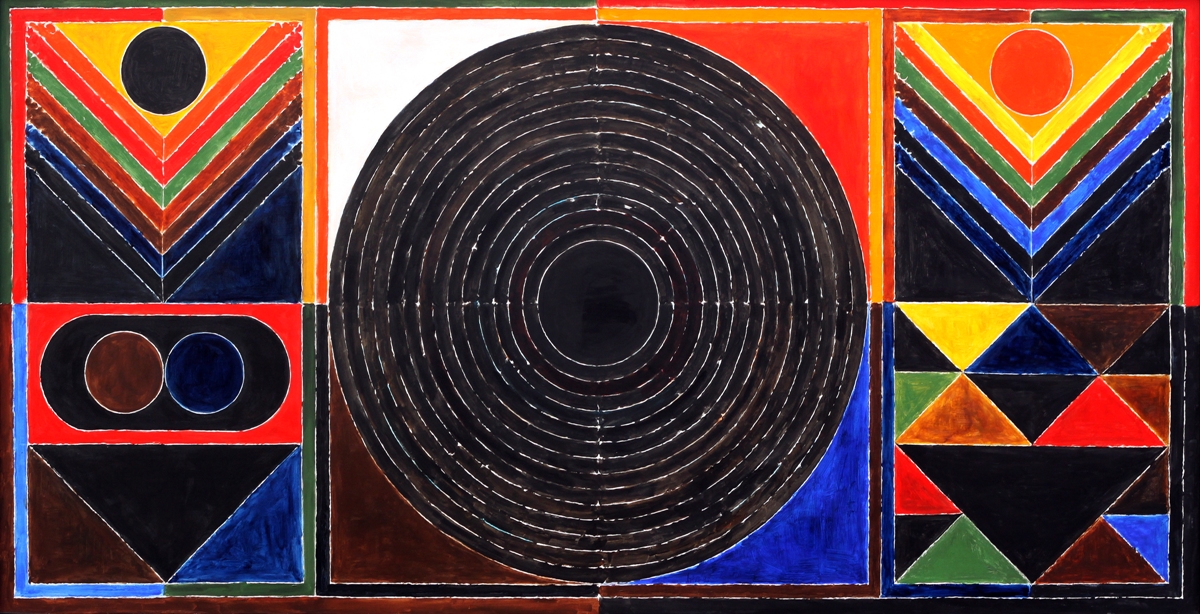 S.H Raza, Germination, 40x80 inches, acrylic on canvas, 1993.JPG