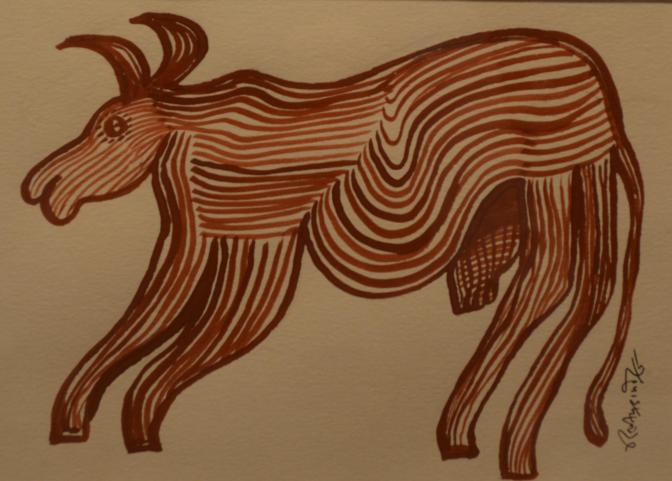 Dilip Kumar Damor, acrylic on paper, 19 x14cm,  2015..jpg