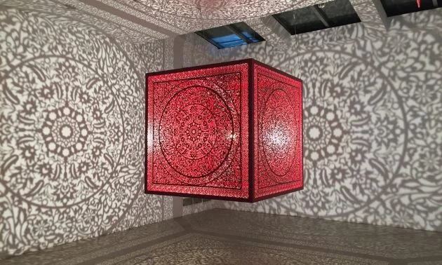 Anila Quayyum Agha's All the Flowers Are For Me was on show at the India Art Fair. Photo: Aicon Gallery