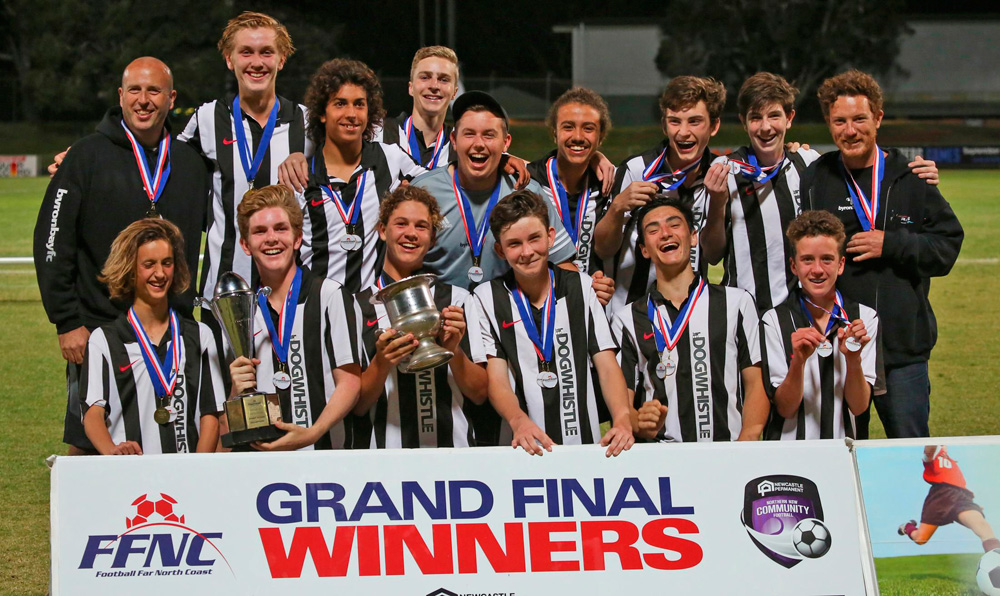 Byron’s Grade 16 Firsts celebrate their Grand Final win