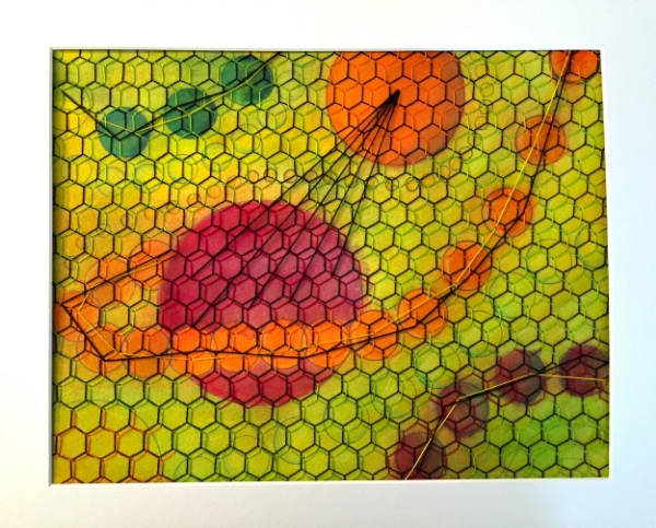 Honey Planets, 2015. Hand embroidery, watercolor and pencil.