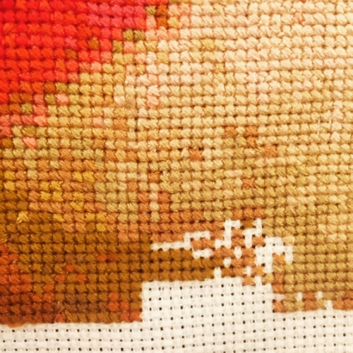 Almost there... stitching in the middle of the night.
