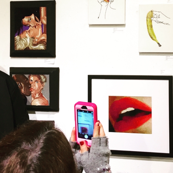 A meta moment. A viewer snapping a pic of my lips while I sneak a pic of her snapping it.
