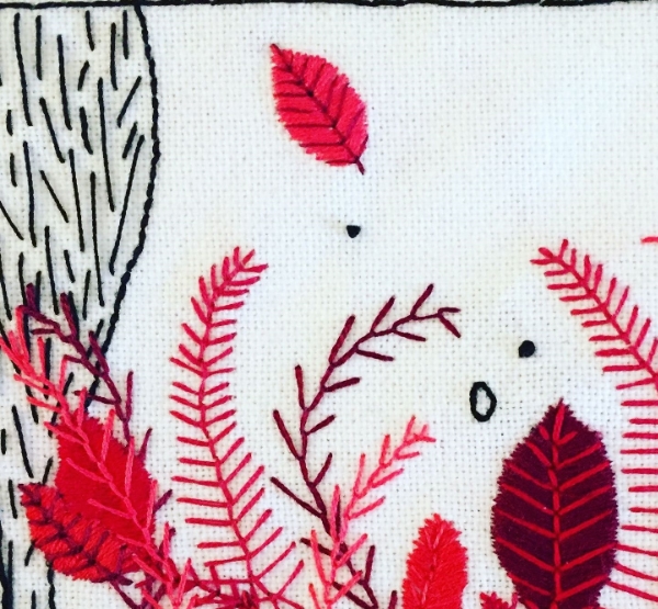 Detail from Bifurcated (Red foliage).