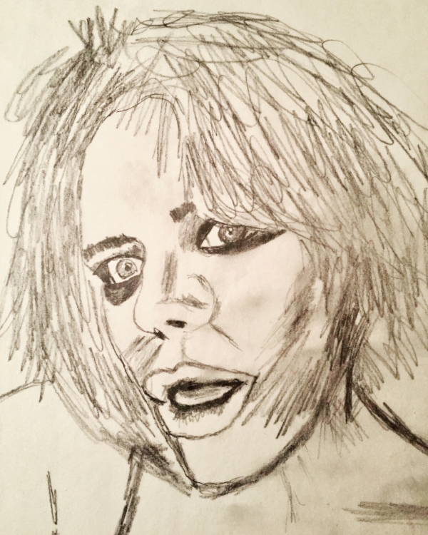 Old makeup. Morning sketch.