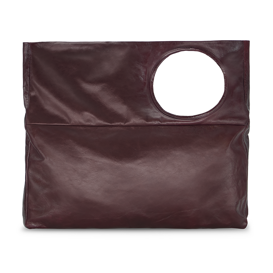 Dragana Perisic H Large Leather Bag (Burgundy)