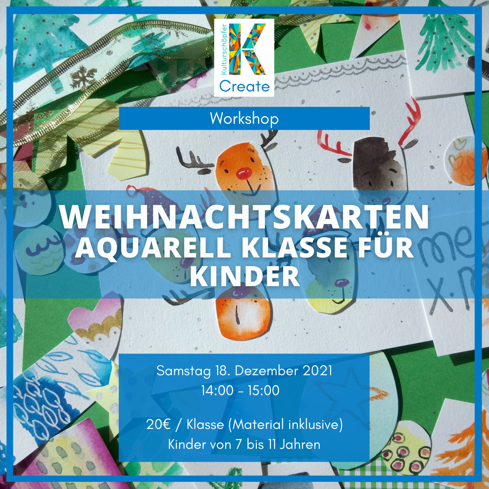 - CANCELLED -  Aquarell Klasse für Kinder - Weihnachtskarten!