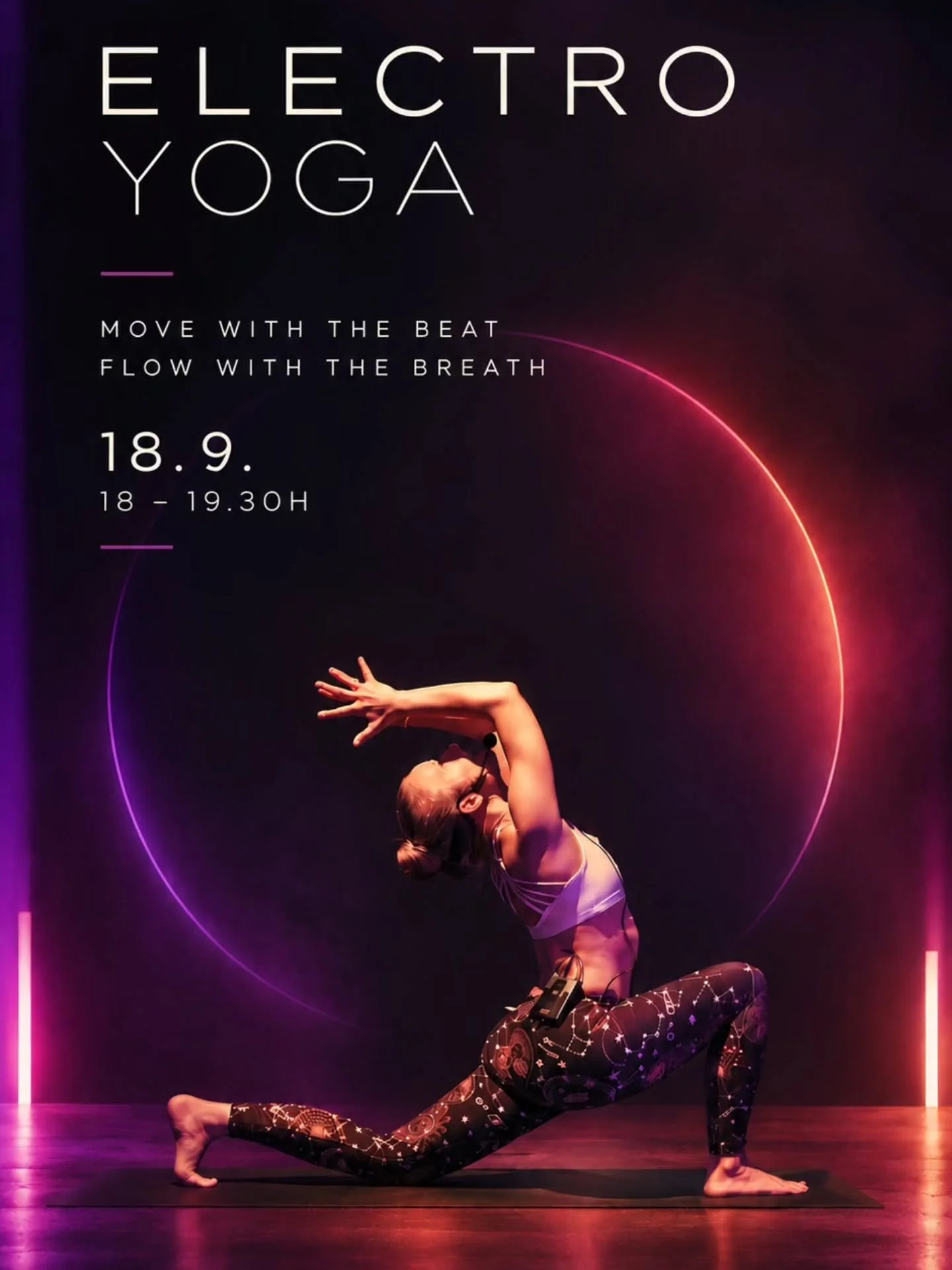 Les inscriptions sont ouvertes
⚡️⚡️⚡️
Plongez dans une exp&eacute;rience de yoga unique, o&ugrave; le Vinyasa dynamique rencontre les pulsations de la musique &eacute;lectronique.

Pour ce premier Electro Yoga de la rentr&eacute;e, laissez-vous guide