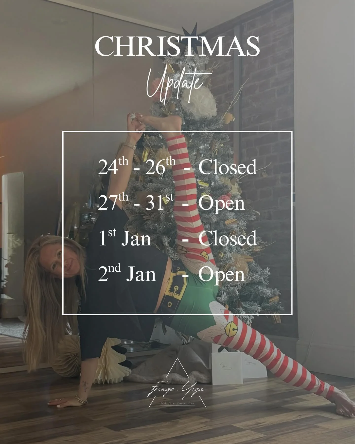 ✨As the festive season approaches, we wanted to share our Christmas &amp; New Year studio hours with you ✨

🎄 Studio closures
The studio will be closed on:
&bull; 24th December
&bull; 25th December
&bull; 26th December
&bull; 1st January 2026

💫We&