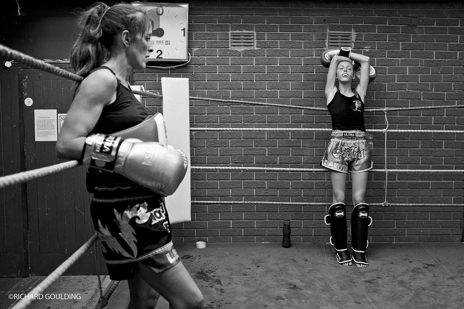  Training with her mum, Lisa Howarth former world Thai boxing champion. 