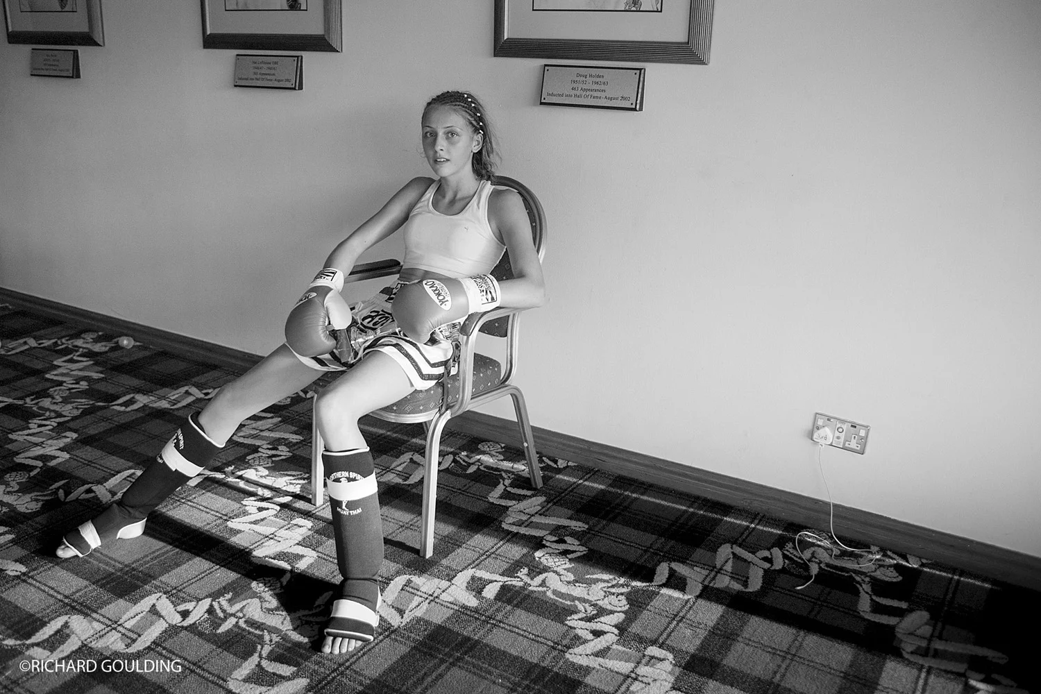 History repeats itself, Dakota Ditcheva relaxes after winning her fight.