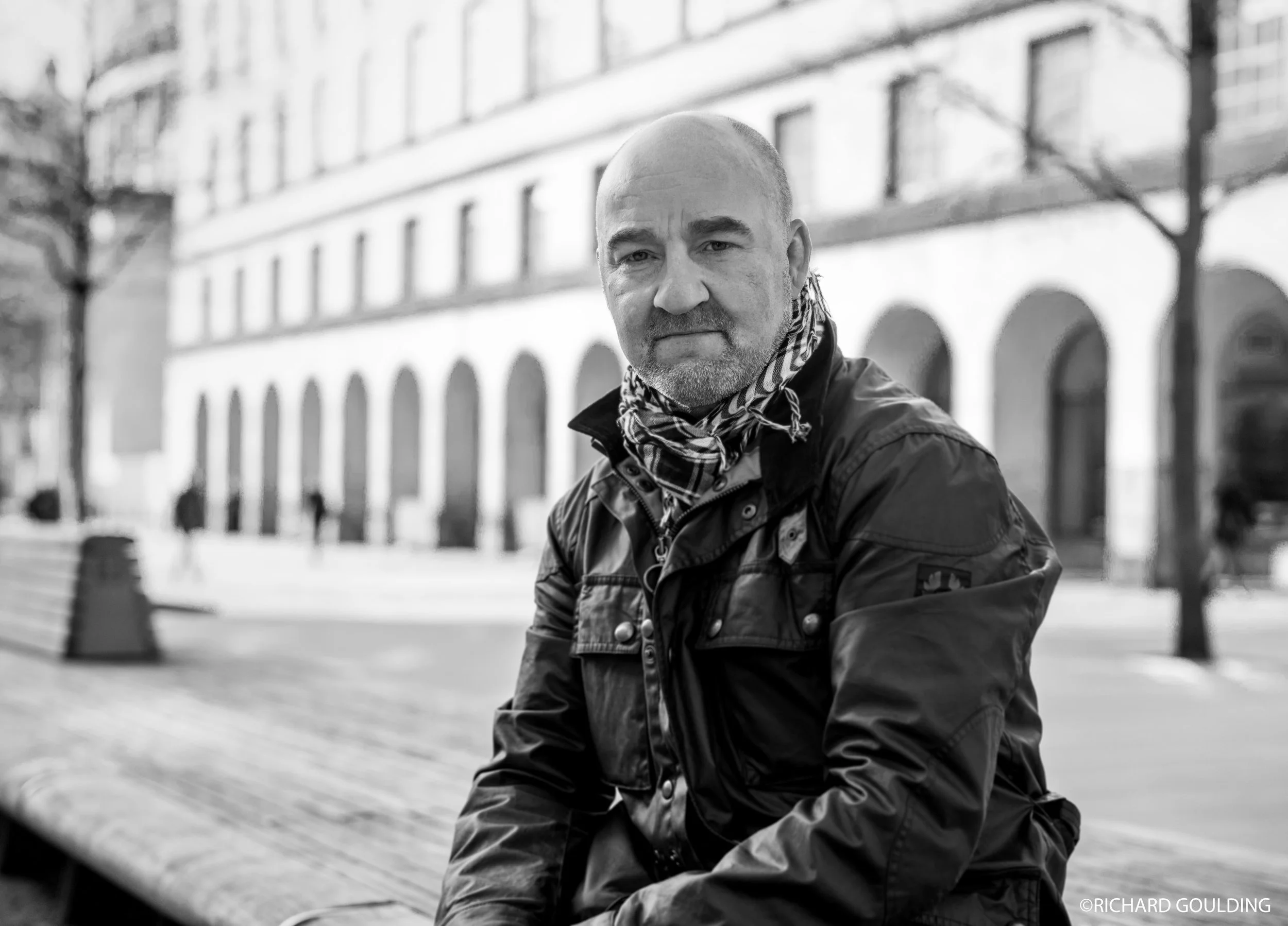 Neil Eckersley, photographed St. Peters Square, Manchester, Feb 2018
