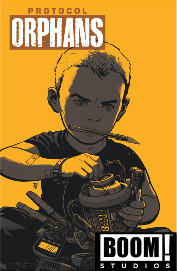 I co-created the comic book series Protocol: Orphans published by Boom Studios. The limited series of four comics and graphic novel was critically acclaimed.
Read the Major Spoilers Review:
https://majorspoilers.com/2013/11/15/review-protocol-orphans-1-4/
Check out the comic process for Protocol at iFanboy:
http://ifanboy.com/articles/process-protocol-1-in-pencils-inks-and-colors/
Read the Comic Bastards review:
http://comicbastards.com/comics/review-protocol-orphans-4/