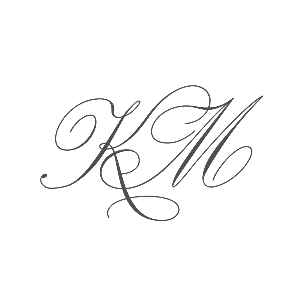 Custom Wedding Monogram K & M