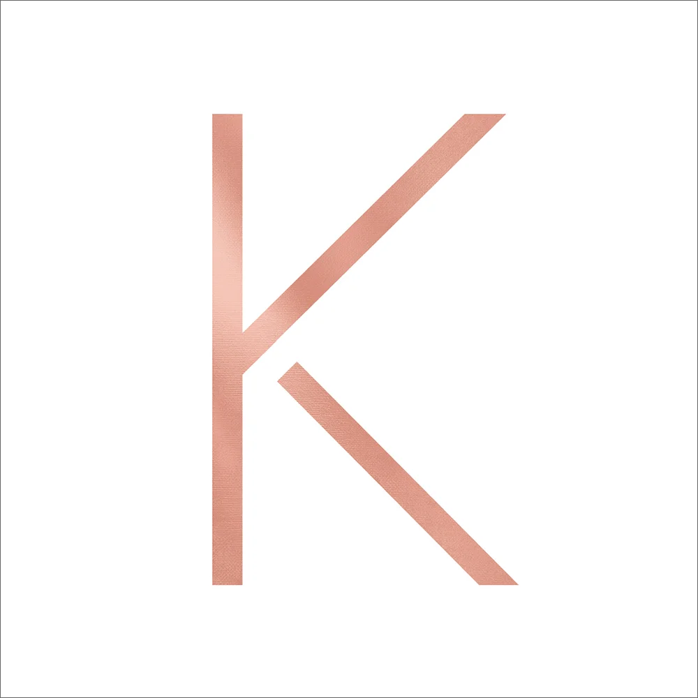 Custom Wedding Logo, letter K