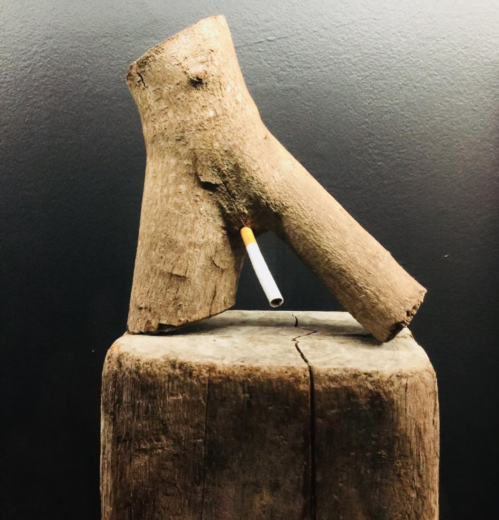 Smoking cock.