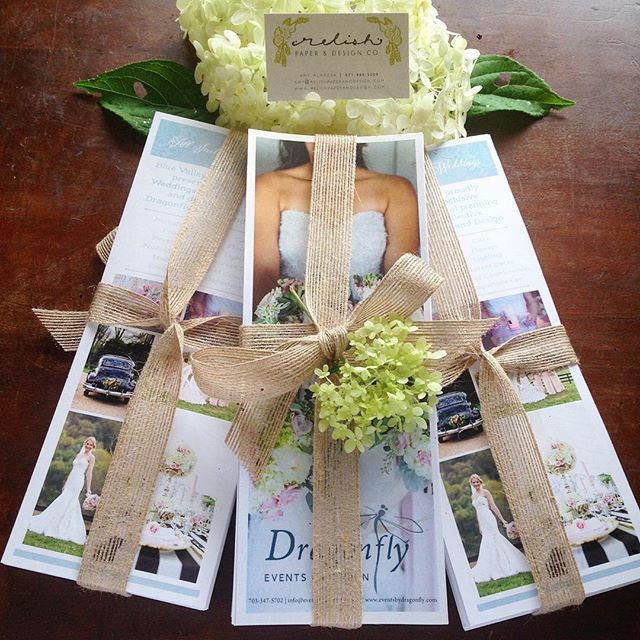 Just printed these lovely brochures for @dragonflygw 's all inclusive wedding packages! #vaweddings #vabrides #eventdesign #weddingphotographers #florals #weddings #dc #vineyard #winery #engaged #ido #brides #va #hydrangea #eventplanning #weddingplan
