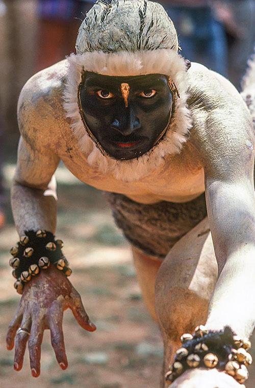 DANCER MASKED AS HANUMAN, INDIA'S BENEVOLENT MONKEY GOD Tom Jones