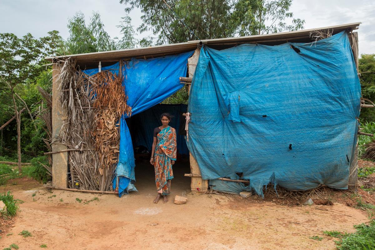 Muniyama in Front of Her House in Bangalore Pierre Hauser